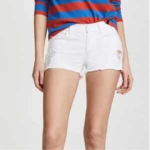 J Brand Cut-Off Short Low-Rise Vixen White Jean 28